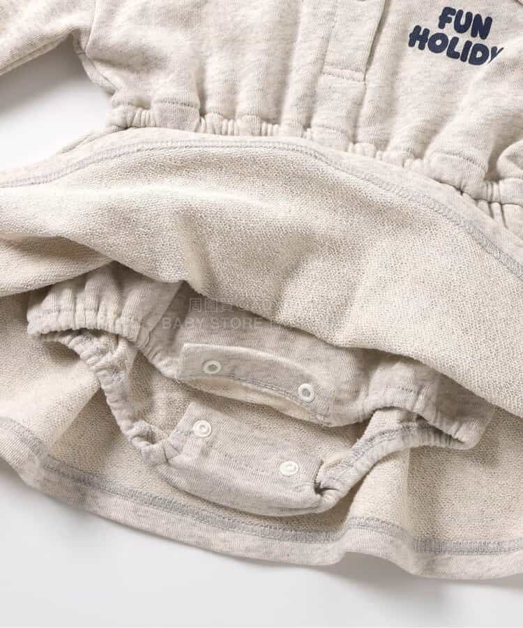 日本童裝 BREEZE 水手風連身衣 70-80cm 女童款 初生嬰兒 冬季 Jumpsuit