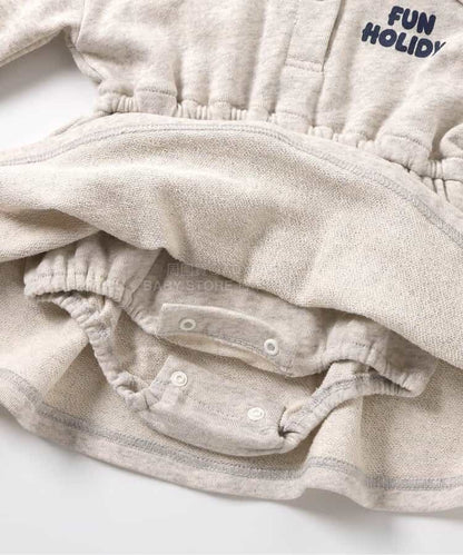 日本童裝 BREEZE 水手風連身衣 70-80cm 女童款 初生嬰兒 冬季 Jumpsuit