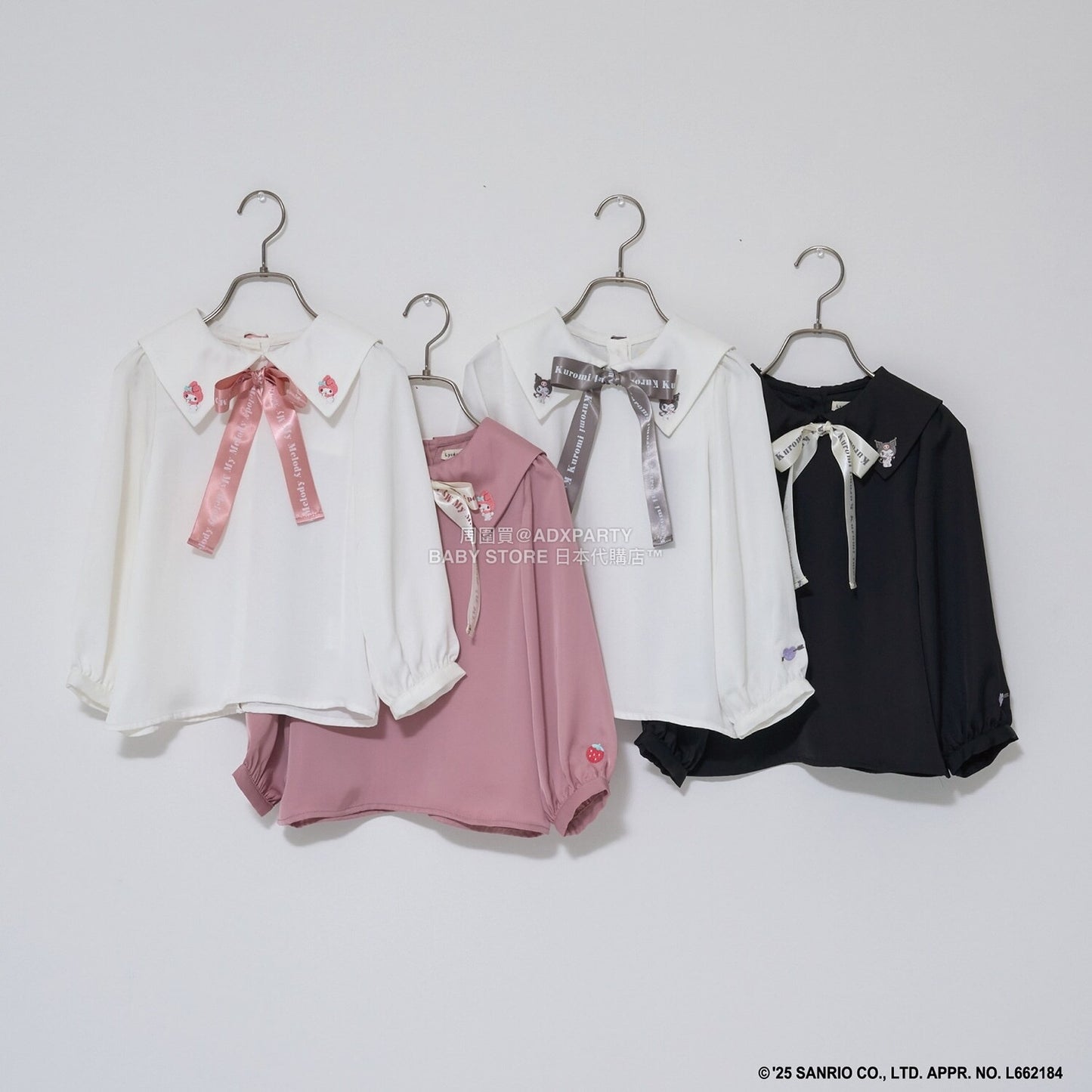 日本童裝 Ly# mine x Sanrio 蝴蝶結襯衫 100-140cm 女童款 冬季 TOPS