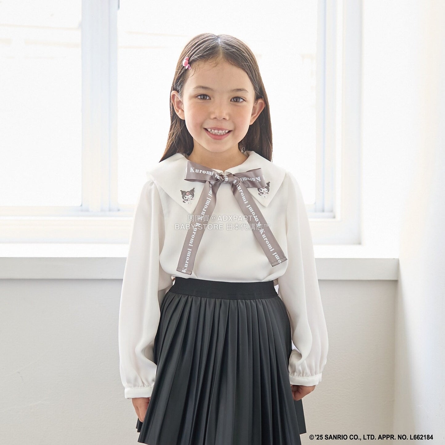 日本童裝 Ly# mine x Sanrio 蝴蝶結襯衫 100-140cm 女童款 冬季 TOPS