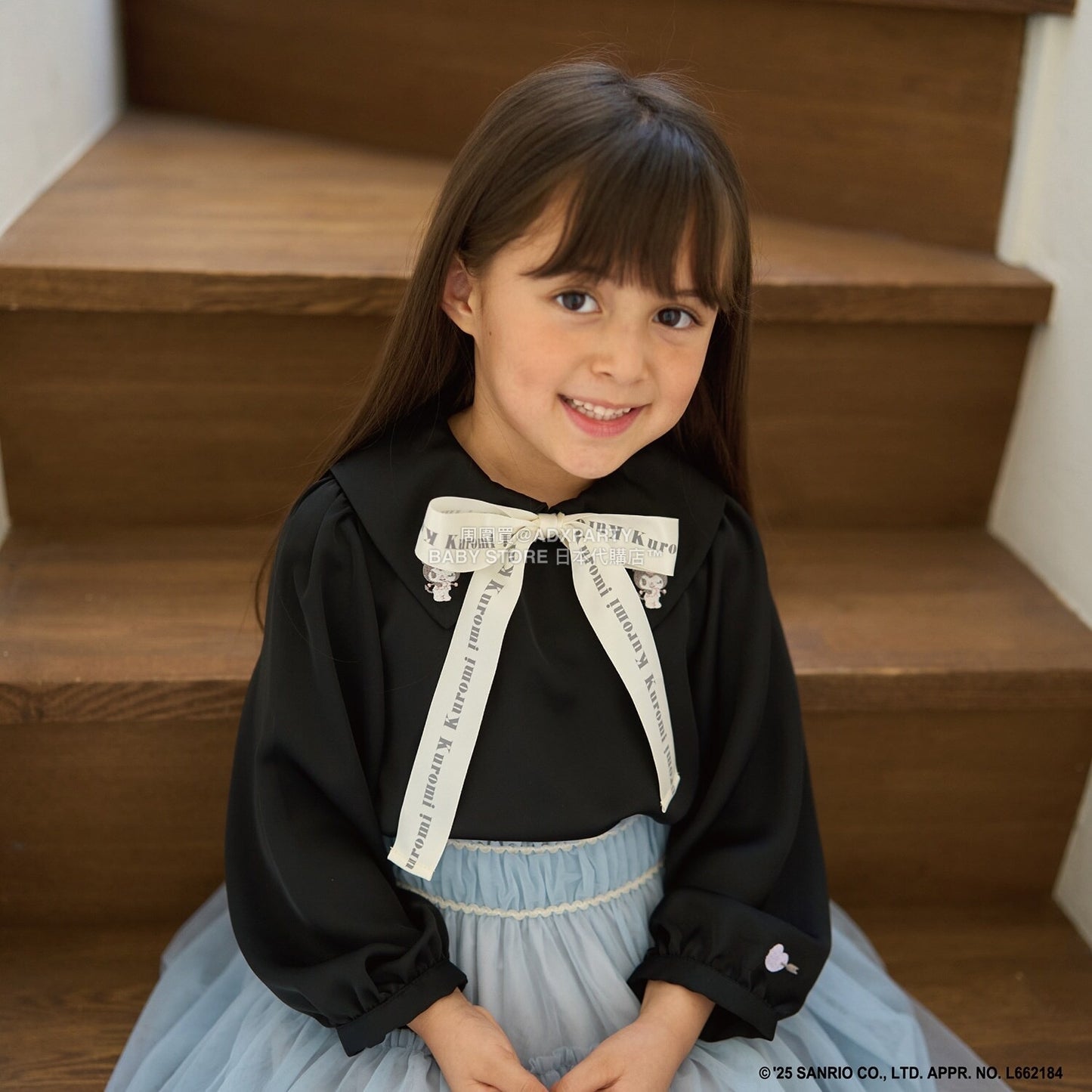 日本童裝 Ly# mine x Sanrio 蝴蝶結襯衫 100-140cm 女童款 冬季 TOPS