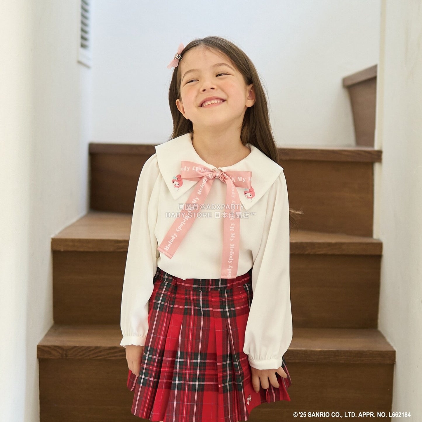 日本童裝 Ly# mine x Sanrio 蝴蝶結襯衫 100-140cm 女童款 冬季 TOPS