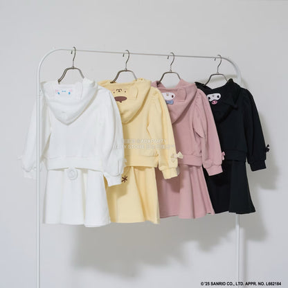 日本童裝 Ly# mine x Sanrio 連帽衛衣及喇叭裙套裝 100-140cm 女童款 冬季 TOPS SKIRTS