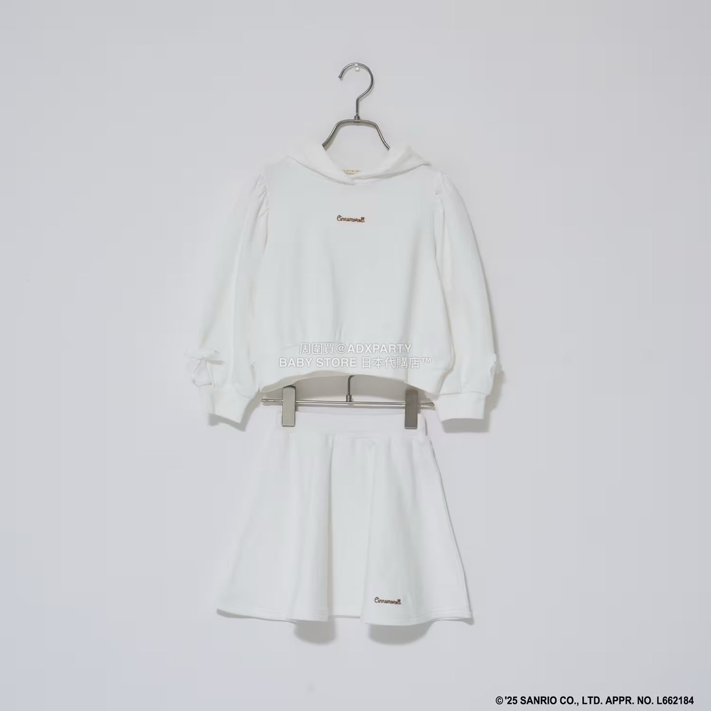 日本童裝 Ly# mine x Sanrio 連帽衛衣及喇叭裙套裝 100-140cm 女童款 冬季 TOPS SKIRTS