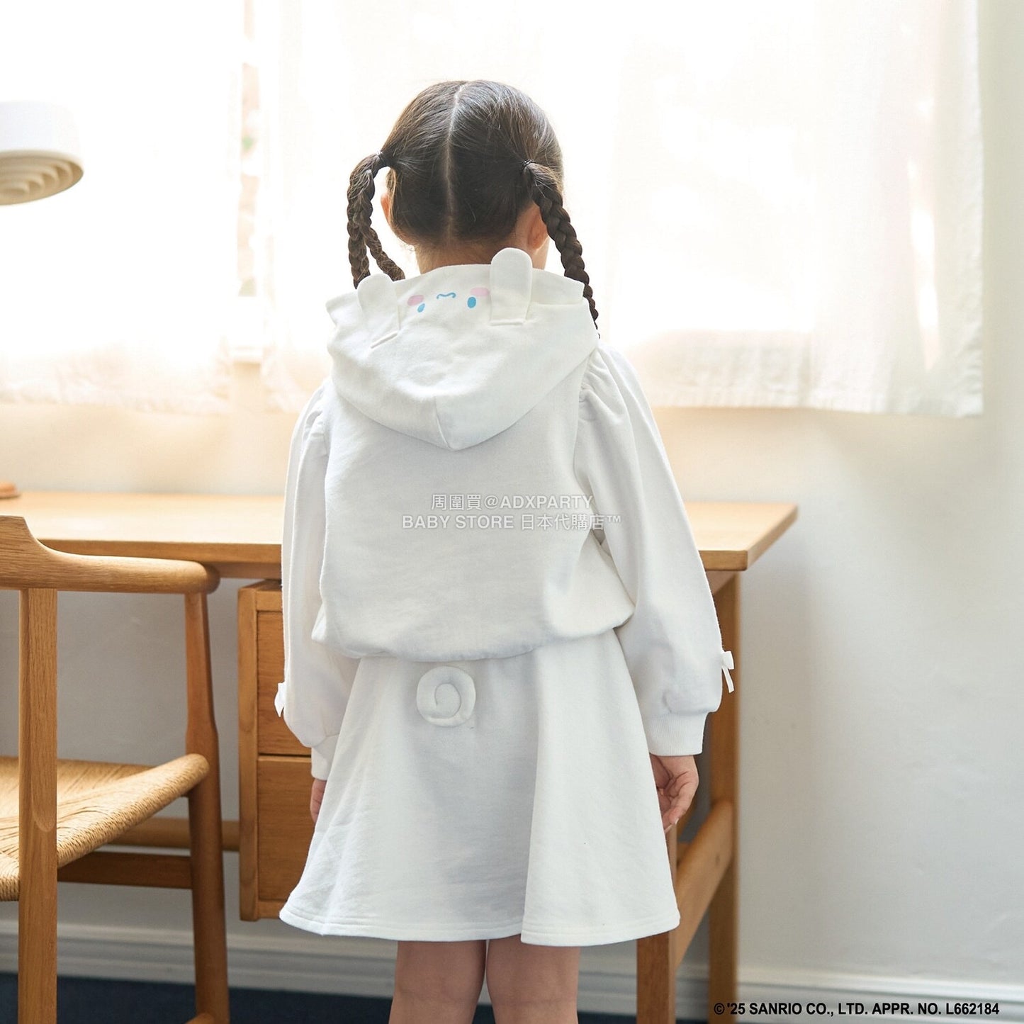 日本童裝 Ly# mine x Sanrio 連帽衛衣及喇叭裙套裝 100-140cm 女童款 冬季 TOPS SKIRTS