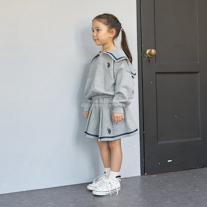 日本童裝 Ly# mine x US POLO ASSN. 百褶短裙 100-150cm 女童款 冬季 SKIRTS