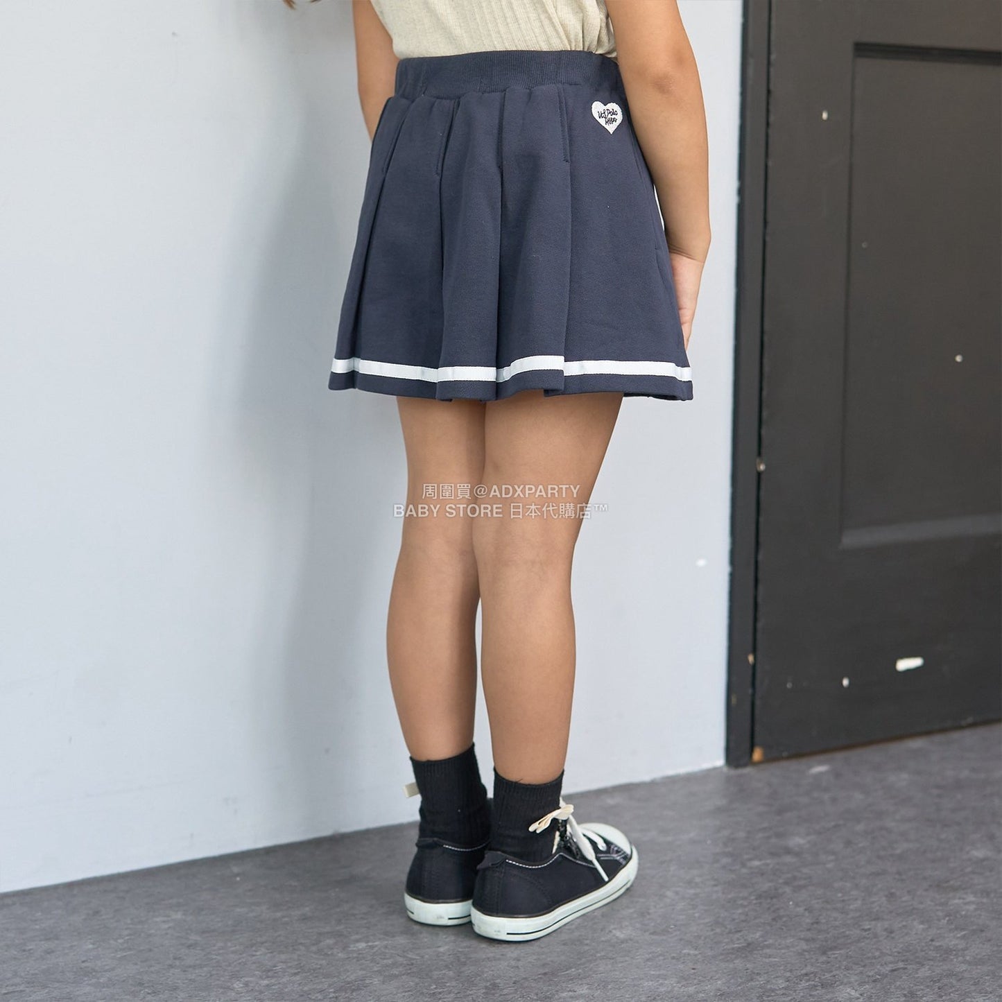 日本童裝 Ly# mine x US POLO ASSN. 百褶短裙 100-150cm 女童款 冬季 SKIRTS