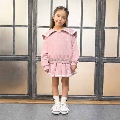 日本童裝 Ly# mine x US POLO ASSN. 百褶短裙 100-150cm 女童款 冬季 SKIRTS