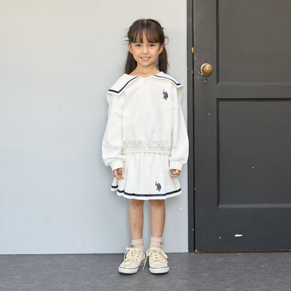 日本童裝 Ly# mine x US POLO ASSN. 百褶短裙 100-150cm 女童款 冬季 SKIRTS