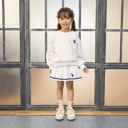 日本童裝 Ly# mine x US POLO ASSN. 百褶短裙 100-150cm 女童款 冬季 SKIRTS