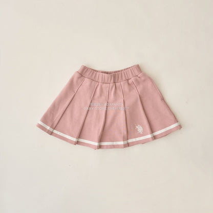 日本童裝 Ly# mine x US POLO ASSN. 百褶短裙 100-150cm 女童款 冬季 SKIRTS