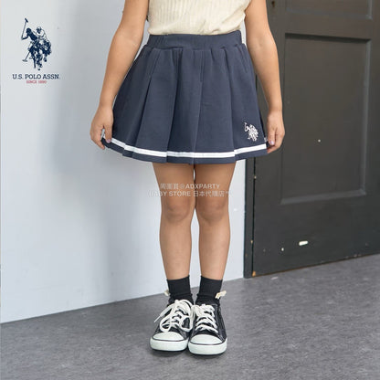 日本童裝 Ly# mine x US POLO ASSN. 百褶短裙 100-150cm 女童款 冬季 SKIRTS