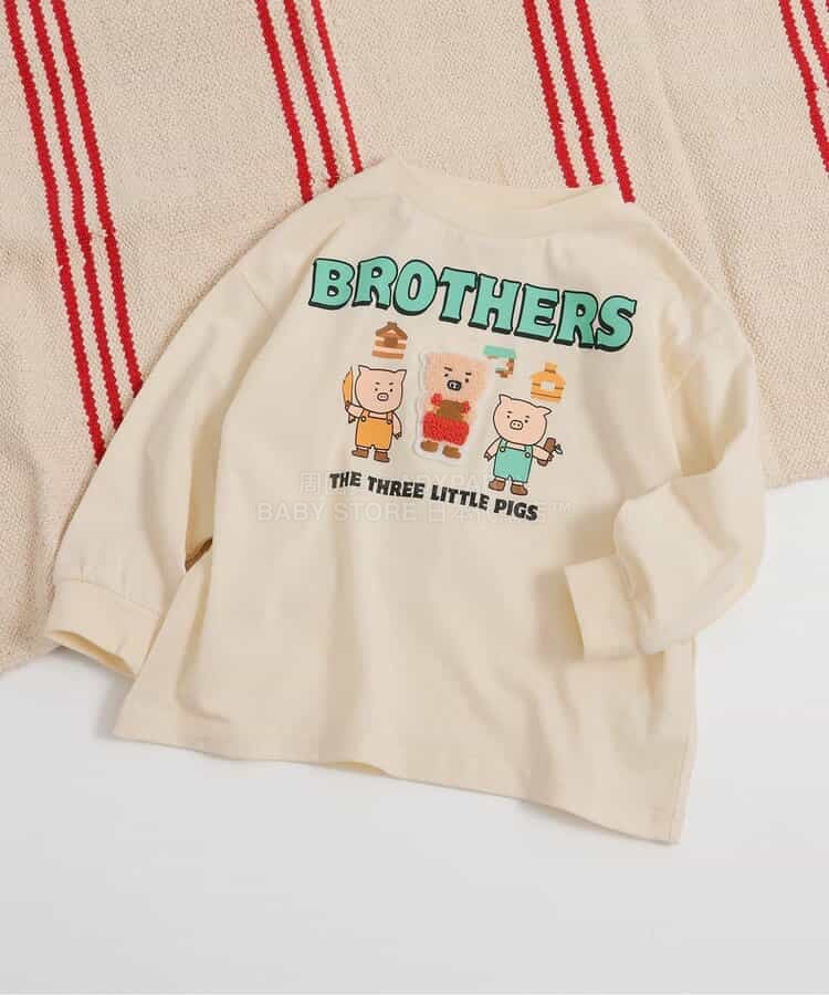 日本童裝 BREEZE 貼布圖案上衣 80-140cm 男童款/女童款 春季 TOPS