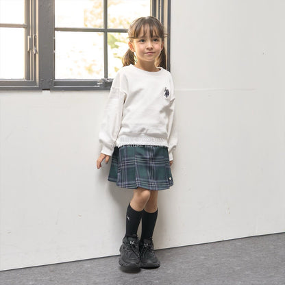 日本童裝 Ly# mine x US POLO ASSN. logo刺繡領衛衣 100-150cm 女童款 冬季 TOPS