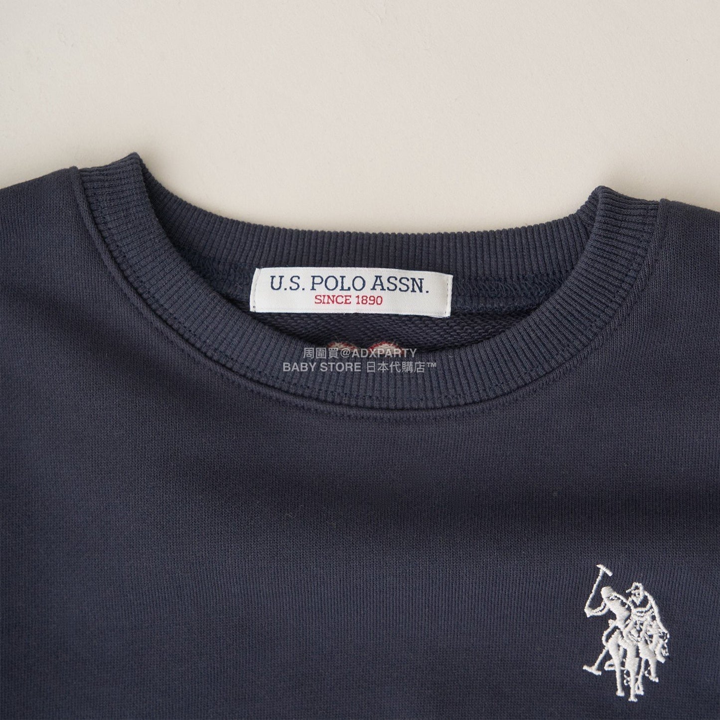 日本童裝 Ly# mine x US POLO ASSN. logo刺繡領衛衣 100-150cm 女童款 冬季 TOPS