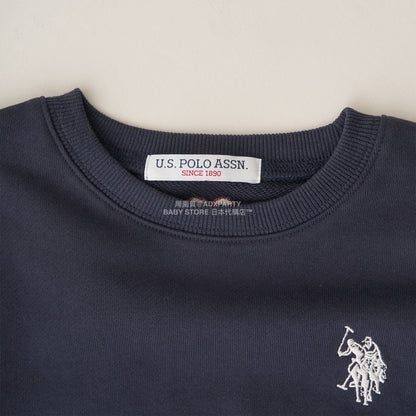 日本童裝 Ly# mine x US POLO ASSN. logo刺繡領衛衣 100-150cm 女童款 冬季 TOPS