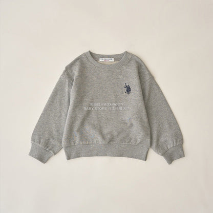 日本童裝 Ly# mine x US POLO ASSN. logo刺繡領衛衣 100-150cm 女童款 冬季 TOPS