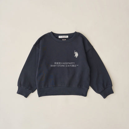 日本童裝 Ly# mine x US POLO ASSN. logo刺繡領衛衣 100-150cm 女童款 冬季 TOPS