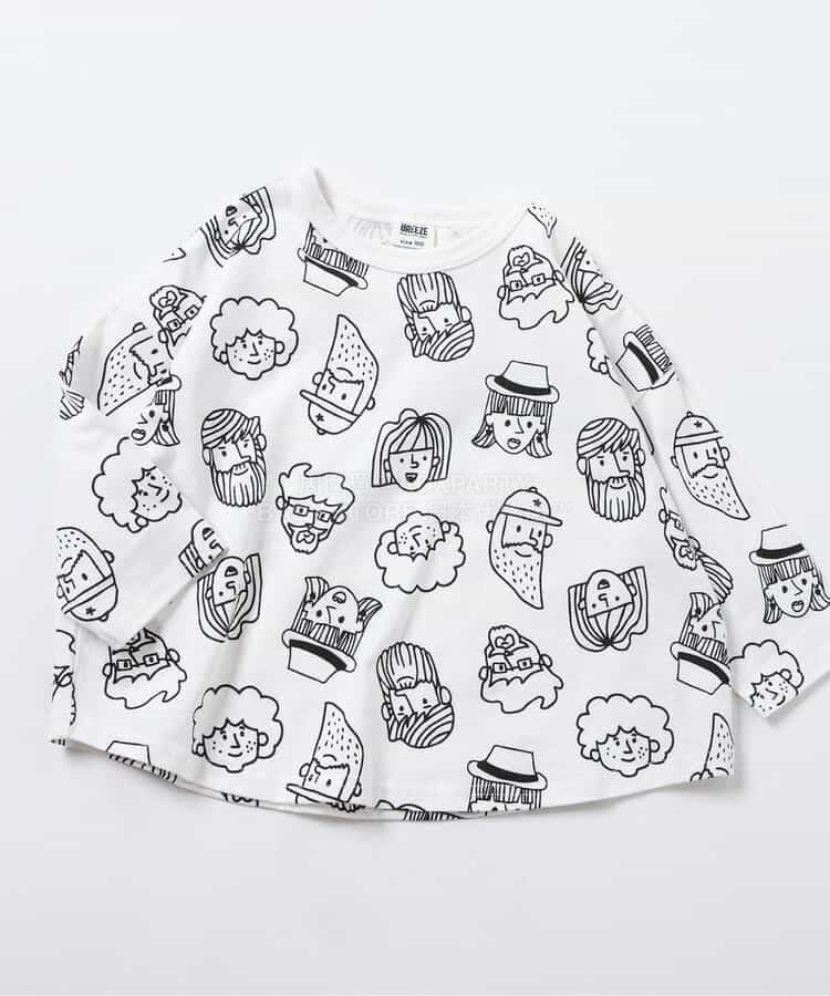 日本童裝 BREEZE 趣味全印花上衣 80-130cm 男童款/女童款 春季 TOPS