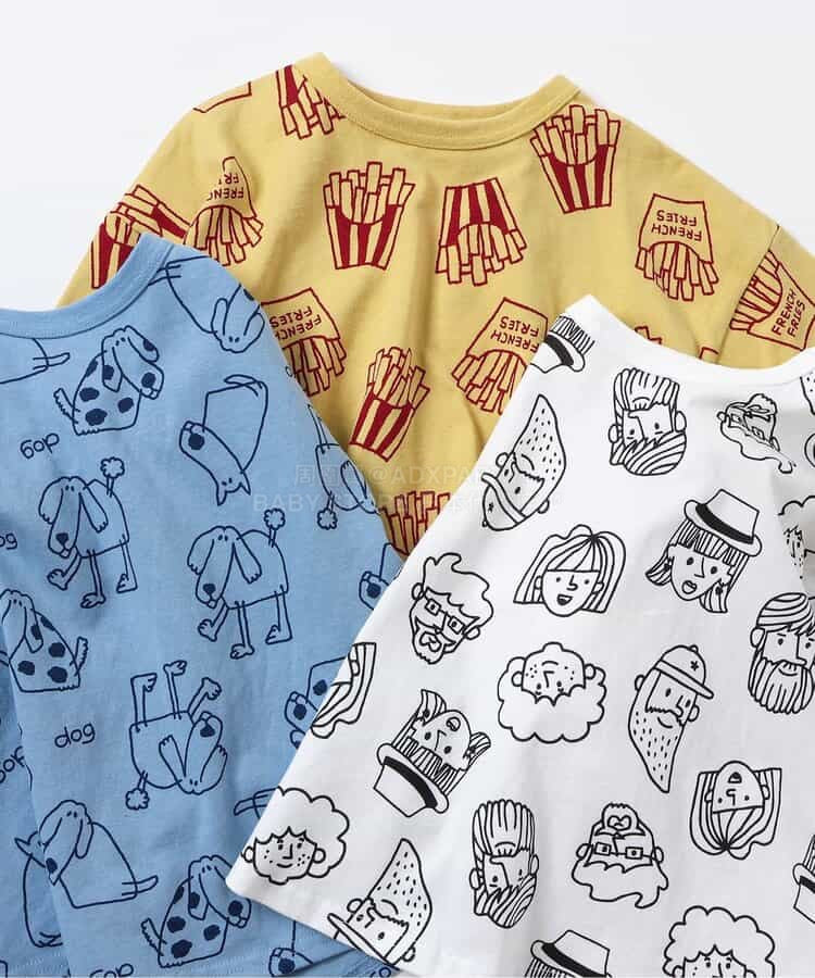 日本童裝 BREEZE 趣味全印花上衣 80-130cm 男童款/女童款 春季 TOPS