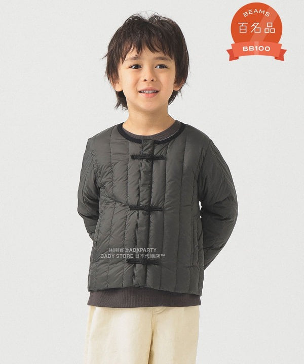 日本童裝 B:MING by BEAMS 【別注版】TAION 防水系列 盤扣羽絨外套 100-140cm 男童款/女童款 秋冬季 (適合香港平均溫度、寒冷天氣、溫度低天氣）OUTERWEAR 