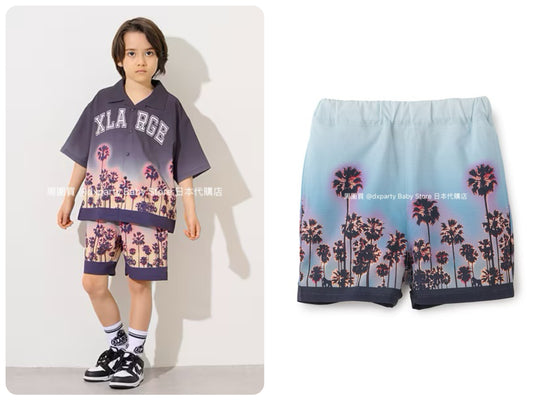 Japanese XLARGE KIDS Palm Tree Shorts 90-140cm Boys Summer PANTS 