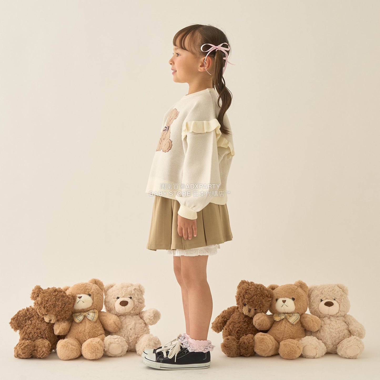 日本童裝 Ly# mine 小熊提花針織毛衣 110-140cm 女童款 冬季 TOPS