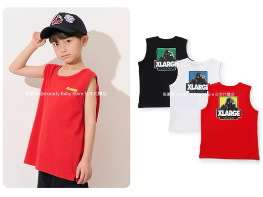 Japanese XLARGE KIDS Printed Vest 80-140cm Boys Summer TOPS 
