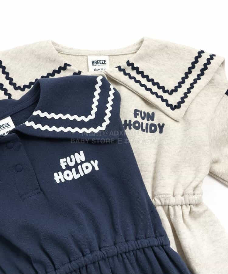 日本童裝 BREEZE 水手風連身裙 80-140cm 女童款 春季 DRESSES