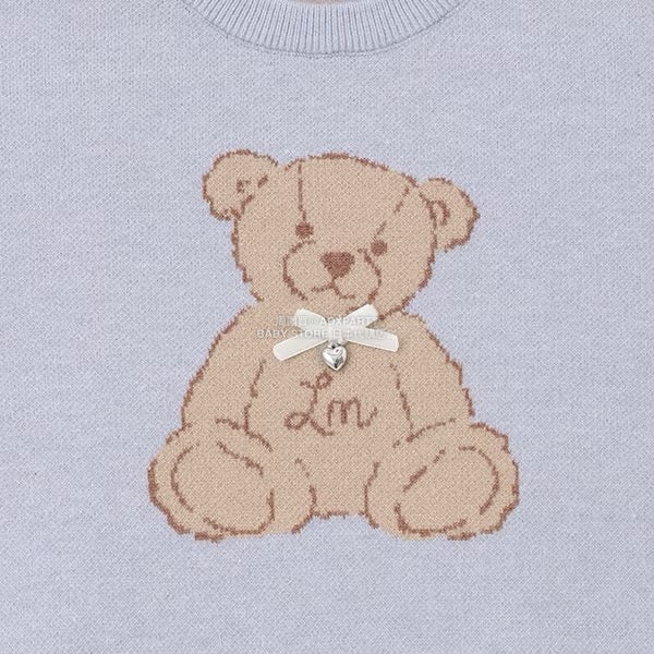 日本童裝 Ly# mine 小熊提花針織毛衣 110-140cm 女童款 冬季 TOPS