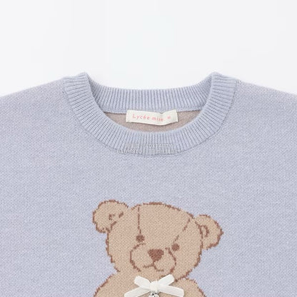 日本童裝 Ly# mine 小熊提花針織毛衣 110-140cm 女童款 冬季 TOPS