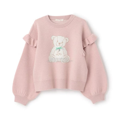 日本童裝 Ly# mine 小熊提花針織毛衣 110-140cm 女童款 冬季 TOPS
