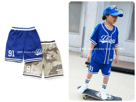 Japanese XLARGE KIDS Baseball Shorts 80-140cm Boys Summer PANTS 
