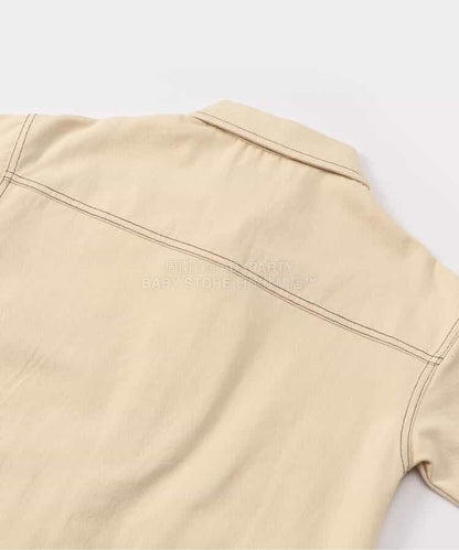 日本童裝 BREEZE 心型口袋襯衫裙 80-140cm 女童款 春季 DRESSES