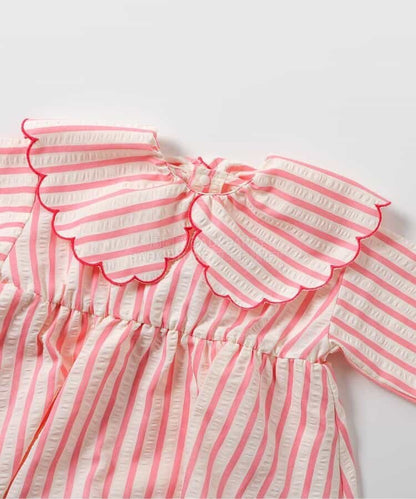 日本童裝 BREEZE 花邊領連衣 70-80cm 女童款 初生嬰兒 春季 Jumpsuit