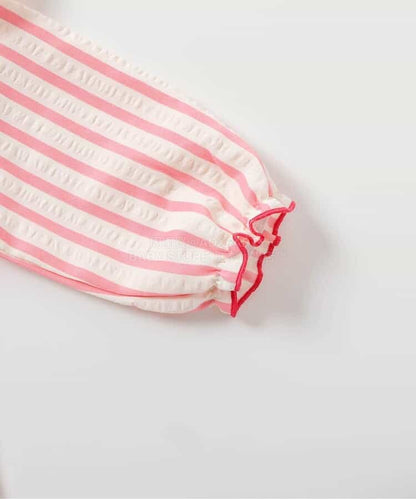 日本童裝 BREEZE 花邊領連衣 70-80cm 女童款 初生嬰兒 春季 Jumpsuit