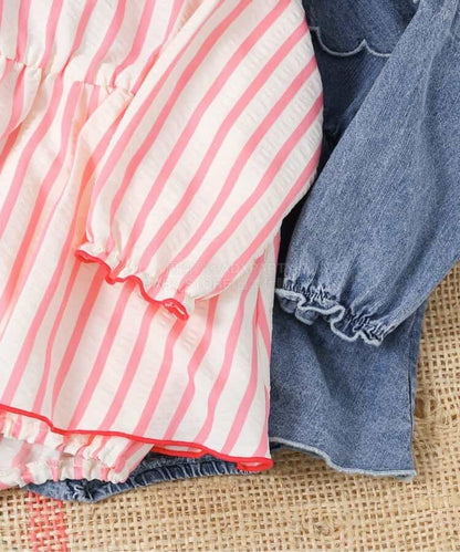 日本童裝 BREEZE 花邊領連衣 70-80cm 女童款 初生嬰兒 春季 Jumpsuit