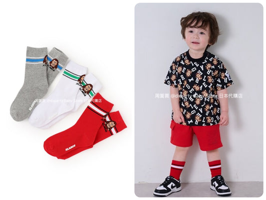 XLARGE KIDS Socks (1 pair, 13-21cm) Direct from Japan 