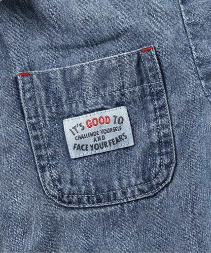 日本童裝 BREEZE 襯衫連衣 70-80cm 男童款 初生嬰兒 春季 Jumpsuit