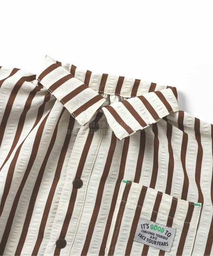 日本童裝 BREEZE 襯衫連衣 70-80cm 男童款 初生嬰兒 春季 Jumpsuit