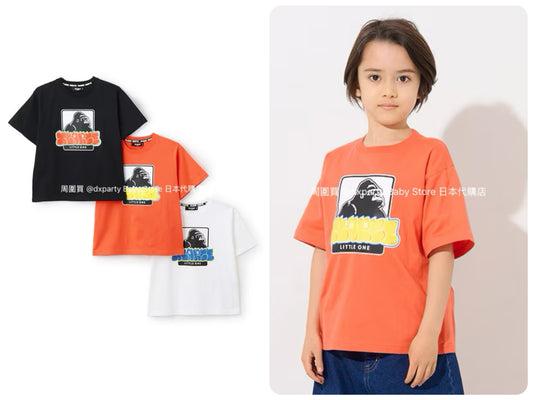 Japanese XLARGE KIDS logo print short-sleeved top 80-140cm boys' summer TOPS 