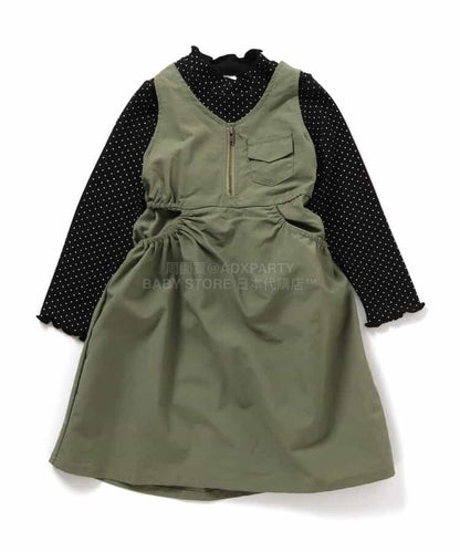 日本童裝 BREEZE 上衣工裝背心裙兩件套裝 80-140cm 女童款 春季 TOPS DRESSES