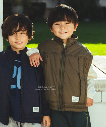 日本童裝 BEAMS mini 2Way 手袖可拆 夾棉外套 90-140cm 男童款/女童款 秋冬季 (適合香港平均溫度、寒冷天氣、溫度低天氣）OUTERWEAR 