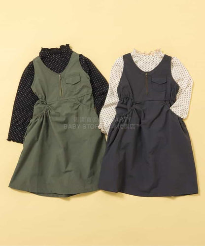 日本童裝 BREEZE 上衣工裝背心裙兩件套裝 80-140cm 女童款 春季 TOPS DRESSES
