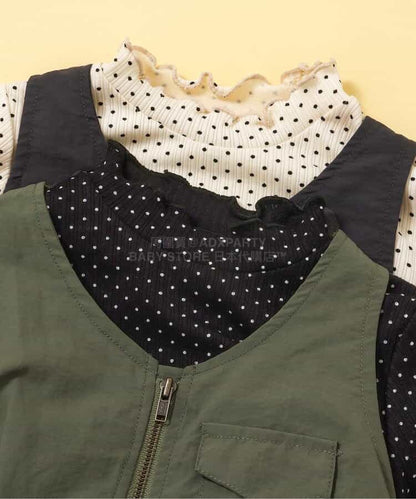 日本童裝 BREEZE 上衣工裝背心裙兩件套裝 80-140cm 女童款 春季 TOPS DRESSES