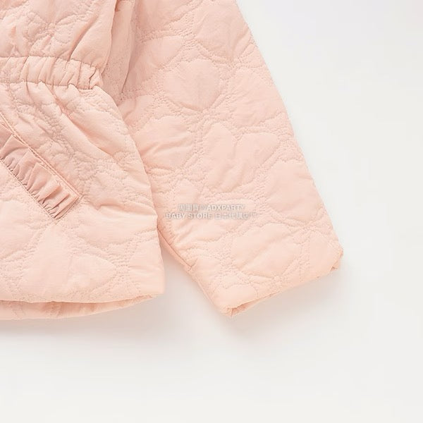 日本童裝 Ly# mine 中長款蝴蝶結絎縫外套 100-150cm 女童款 冬季 (適合初秋、香港平均溫度）OUTERWEAR 