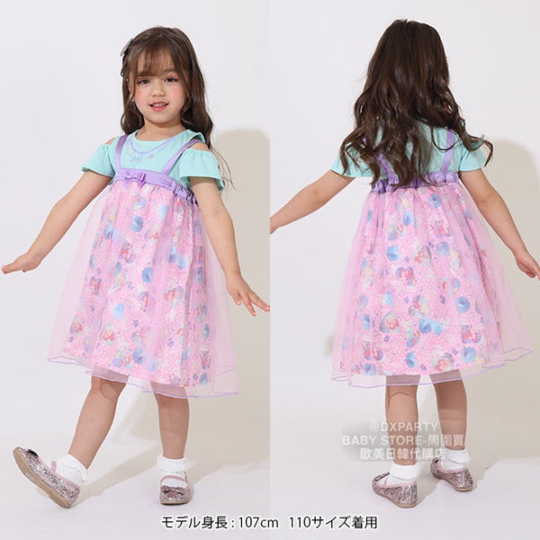 日本童裝 BDL x Disney 3Way 公主 吊帶裙＋露肩連身裙 兩件套裝 90-130cm 女童款 夏季 DRESSES Halloween攪鬼特輯 Cosplay服裝  AAA