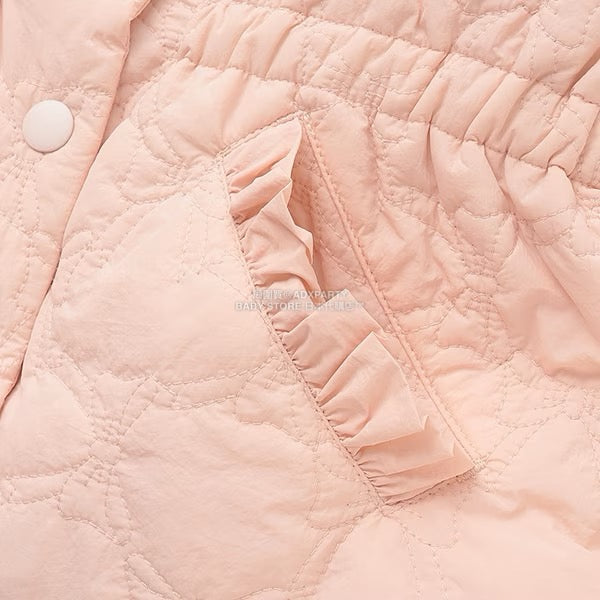 日本童裝 Ly# mine 中長款蝴蝶結絎縫外套 100-150cm 女童款 冬季 (適合初秋、香港平均溫度）OUTERWEAR 