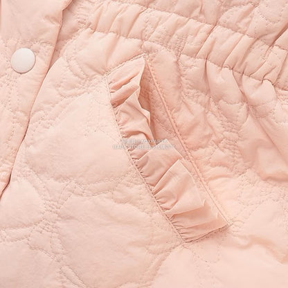 日本童裝 Ly# mine 中長款蝴蝶結絎縫外套 100-150cm 女童款 冬季 (適合初秋、香港平均溫度）OUTERWEAR 