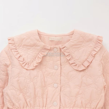 日本童裝 Ly# mine 中長款蝴蝶結絎縫外套 100-150cm 女童款 冬季 (適合初秋、香港平均溫度）OUTERWEAR 